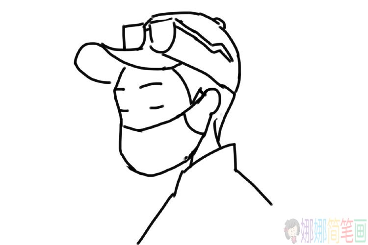 帅气男孩的简笔画图片