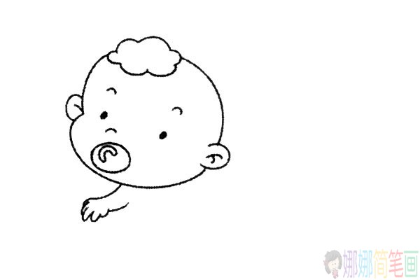 可爱的小婴儿简笔画图片教程