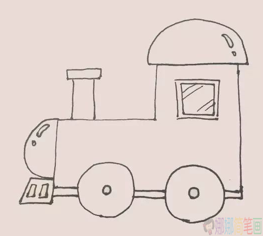火车头简笔画图片,火车头儿童画法
