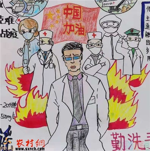 新型冠状病毒儿童画