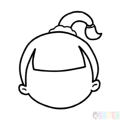 儿童简笔画教学之小女孩头部篇