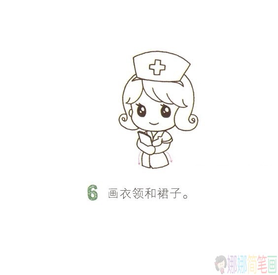 护士姐姐简笔画步骤