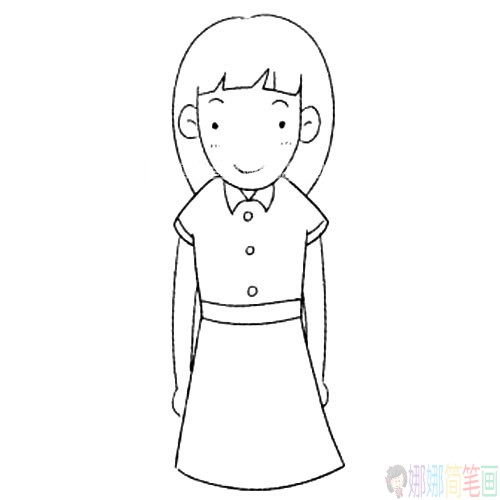 护士姐姐简笔画图片步骤
