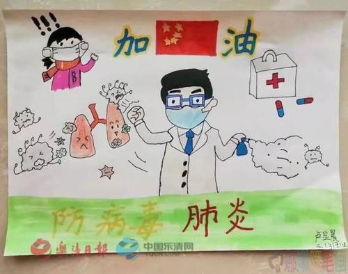 抗击肺炎武汉加油儿童绘画图片