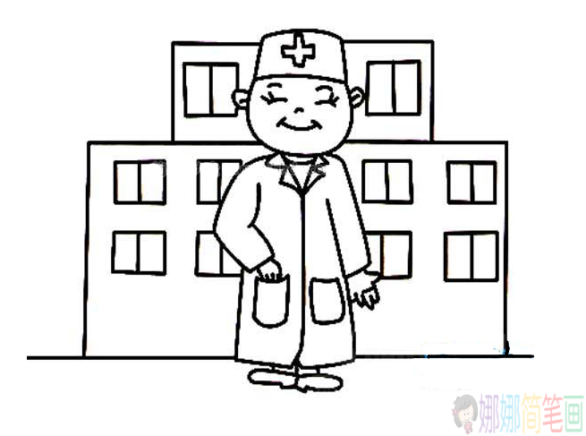 关于医生的简笔画,医生儿童简笔画图片
