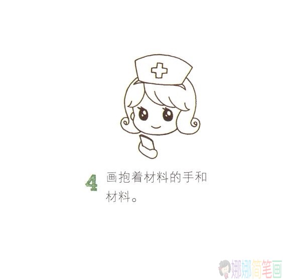 护士姐姐简笔画步骤