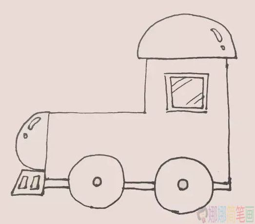 火车头简笔画图片,火车头儿童画法
