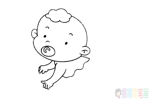 可爱的小婴儿简笔画图片教程