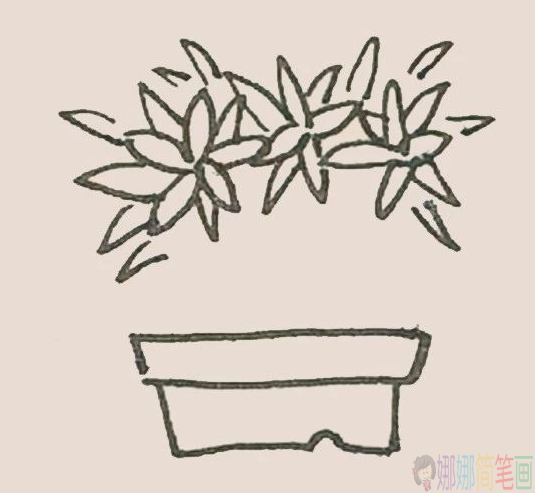 简笔画盆栽怎么画