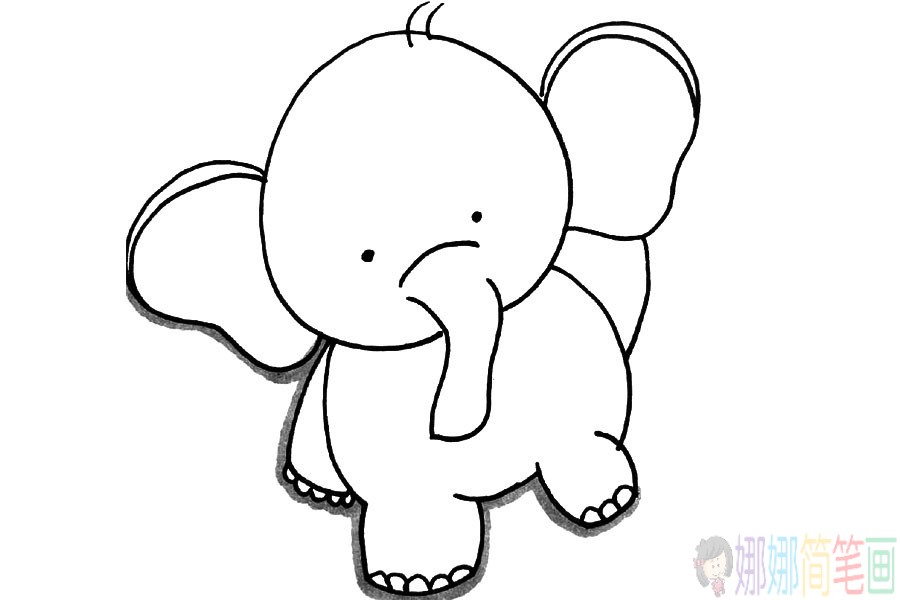 大象儿童简笔画图片