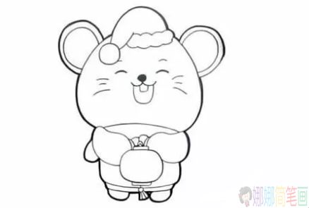 鼠年生效简笔画,可爱的生肖鼠简笔画