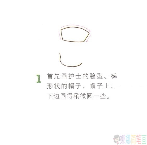护士姐姐简笔画步骤