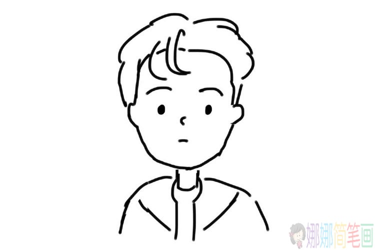 帅气男孩的简笔画图片