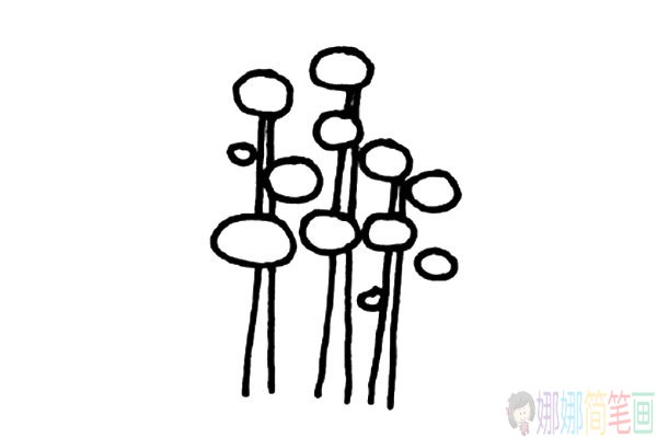 各种类型的大树简笔画图片