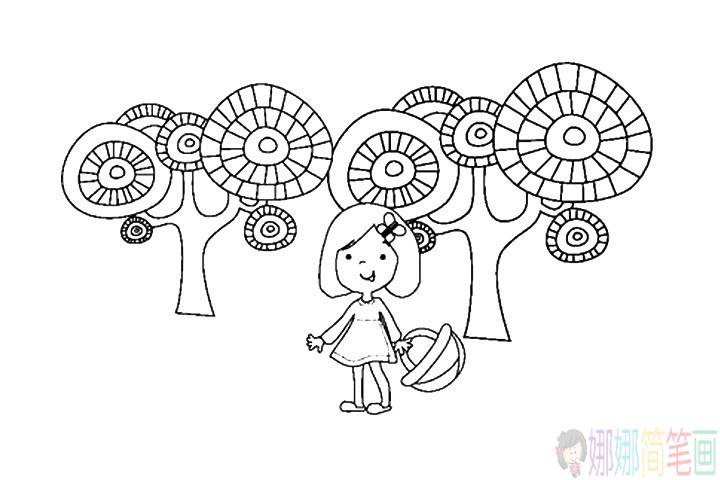 2张儿童人物简笔画填色图