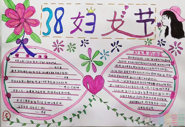 妇女节儿童手抄报图片模板