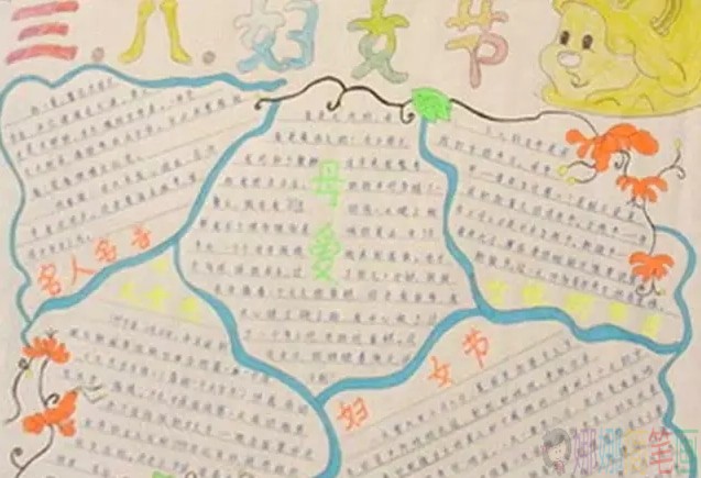 精美的三八妇女节手抄报作品