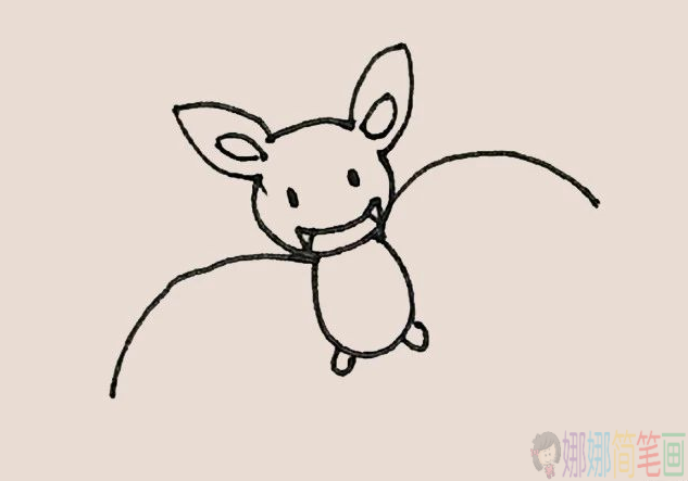 蝙蝠简笔画图片教程