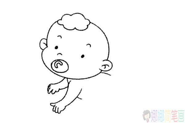 可爱的小婴儿简笔画图片教程