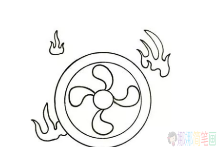 哪吒的风火轮简笔画,风火轮怎么画