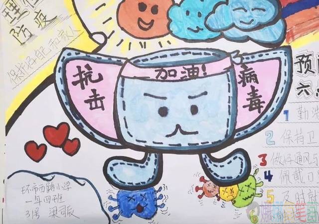 新型冠状病毒儿童画