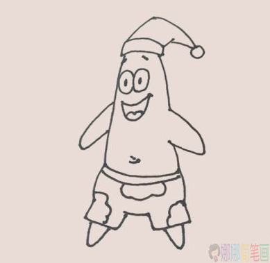 派大星儿童简笔画,派大星儿童画图片步骤