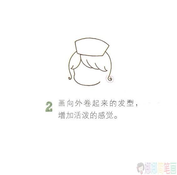 护士姐姐简笔画步骤