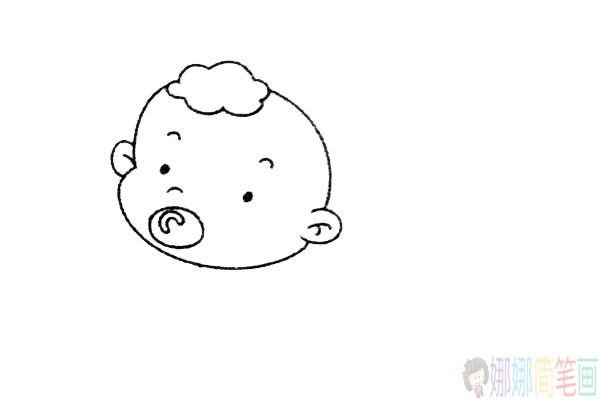可爱的小婴儿简笔画图片教程