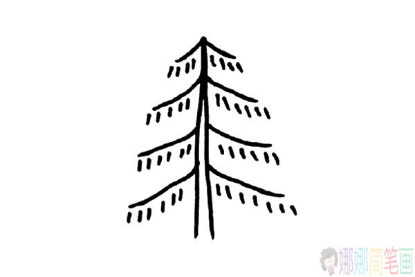 各种类型的大树简笔画图片