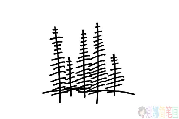 有创意好看的大树简笔画