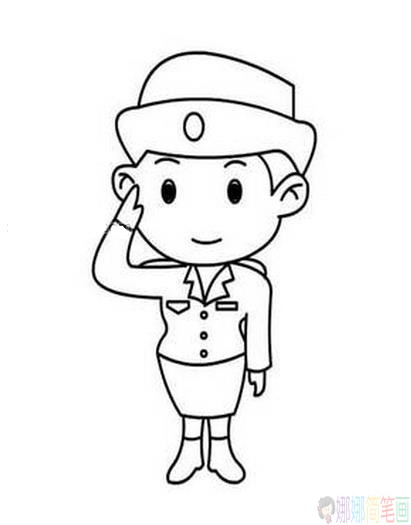 警察姐姐简笔画图片,警察儿童简笔画