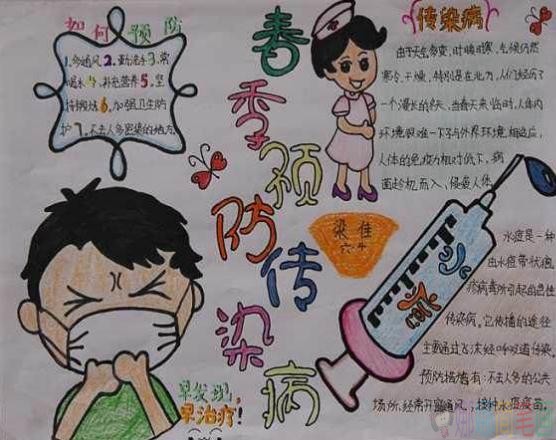 预防新型肺炎共战疫情手抄报
