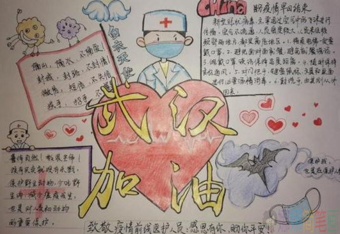 致敬为武汉疫情工作的人们手抄报