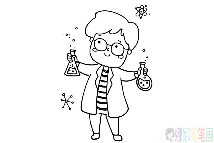 科学家简笔画图片