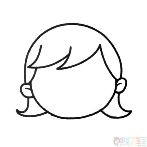 儿童简笔画教学之小女孩头部篇