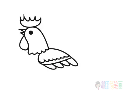 大公鸡儿童简笔画,公鸡怎么画