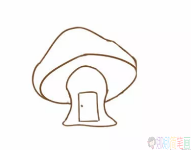 蘑菇屋简笔画图片步骤