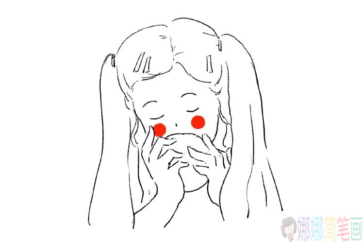 可爱的长发女孩简笔画图片