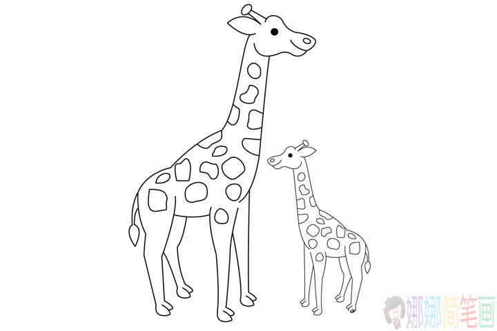 儿童简笔画长颈鹿怎么画