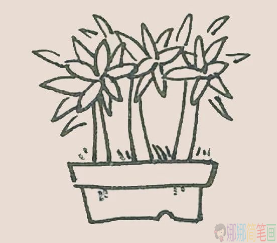简笔画盆栽怎么画