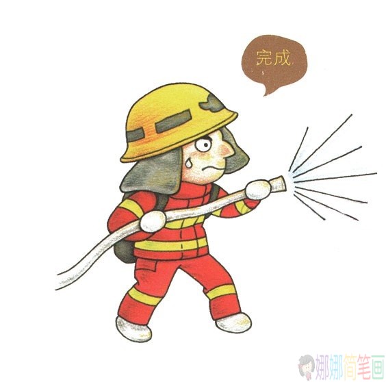 消防员儿童简笔画图片