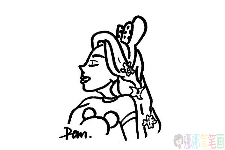迪士尼公主简笔画图片,公主儿童简笔画图片