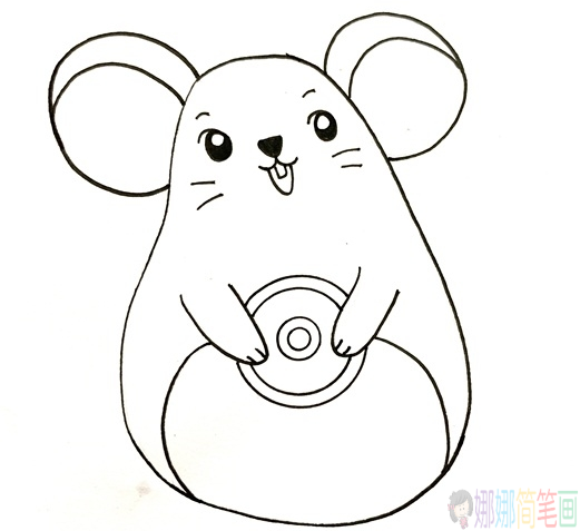 生肖鼠怎么画,生肖鼠简笔画图片