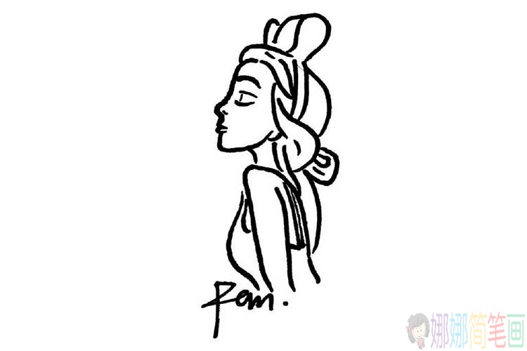 迪士尼公主简笔画图片,公主儿童简笔画图片