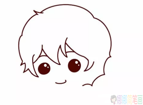 优雅的小男孩简笔画图片教程