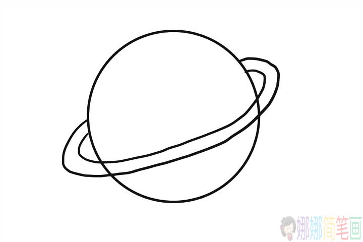 太空行星儿童简笔画
