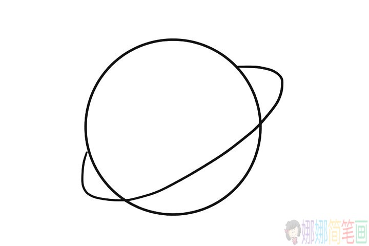 太空行星儿童简笔画