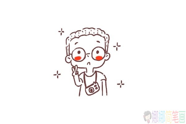 两张可爱的小男孩的简笔画图片