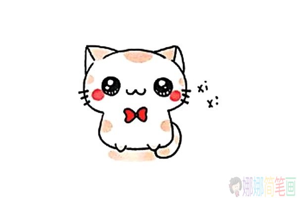 一组可爱的小猫咪简笔画图片