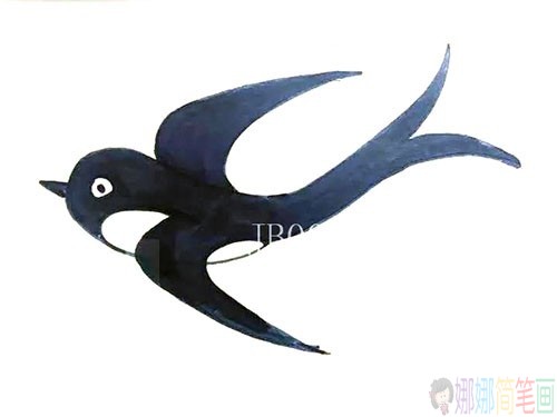 简单五步学画小燕子简笔画教程